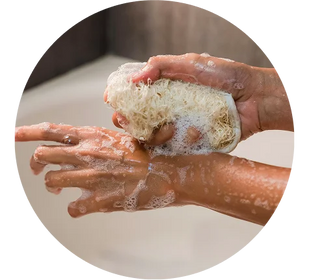 1.Rengör huden försiktigt